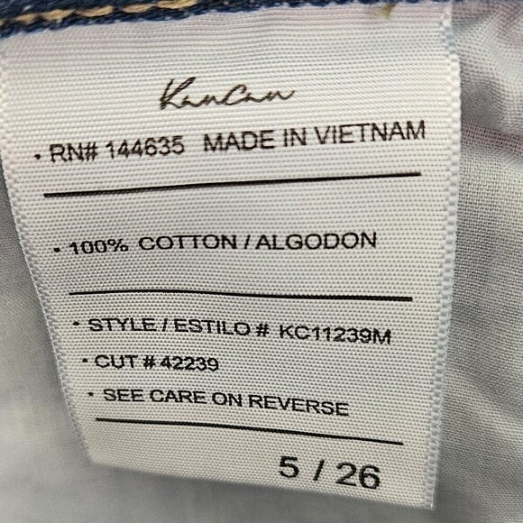 NWT KanCan Eloise High Rise Distressed Cuffed Straight Leg Jean 5/26 KC11239M - Picture 13 of 14